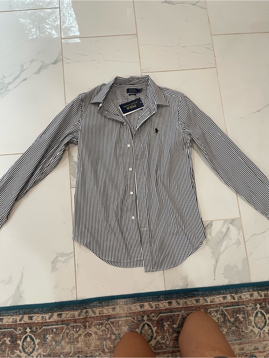 Ralph Lauren Tops - Polo by Ralph Lauren Black & White Striped Button-Down Shirt